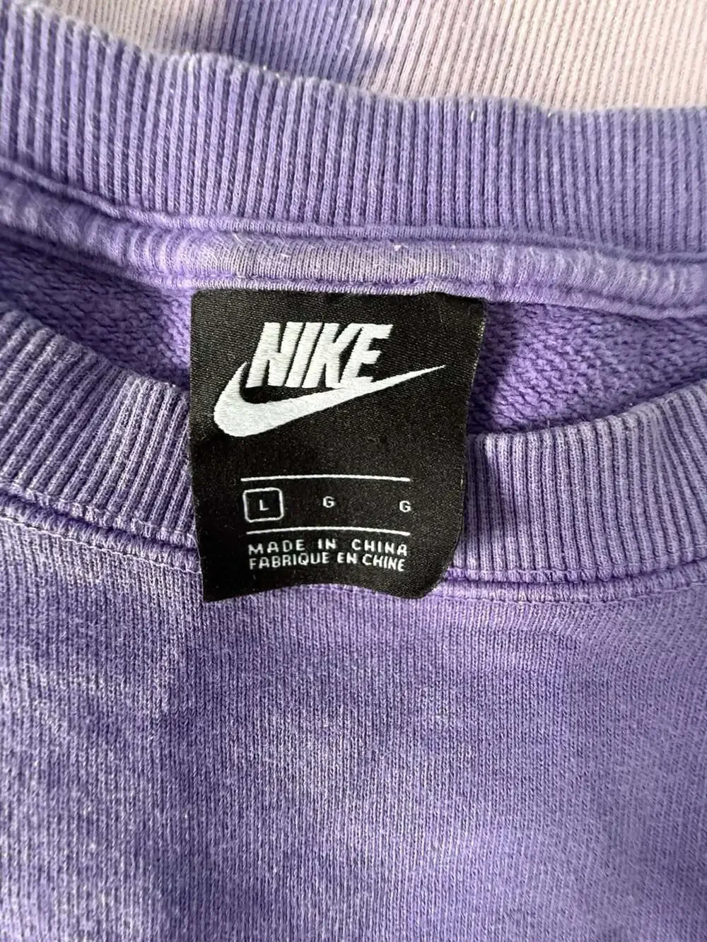 Nike Sportswear Unity French Terry Crewneck Sweatshirt Purple Acid Wash